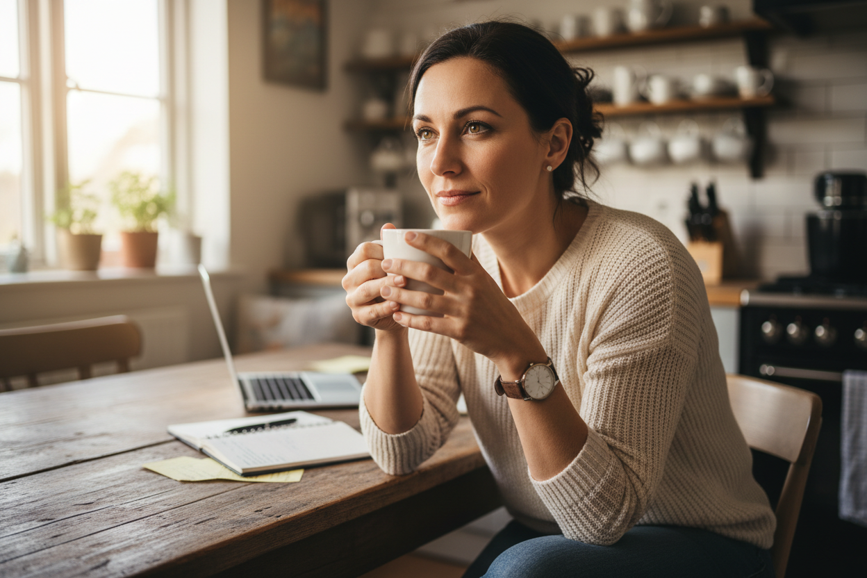 good just slightly more determined and professional looking